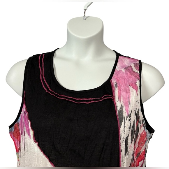 Elena Wang, Colorful Sleeveless Dress, XL - Picture 3 of 11